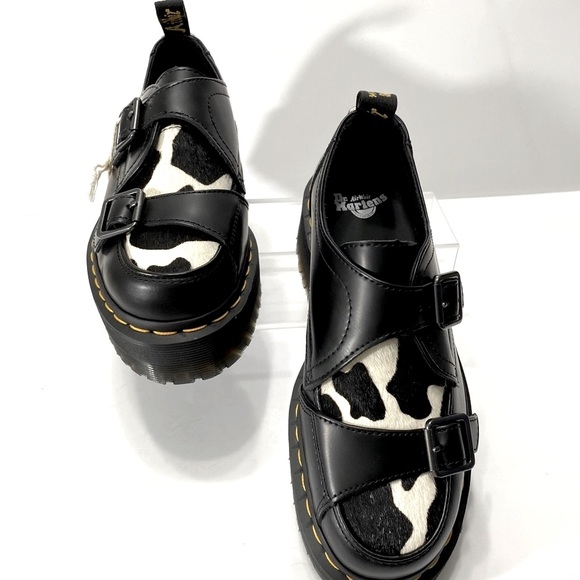 NEW DR MARTENS SIDNEY HAIR ON CREEPER PLATFORM - Picture 3 of 12